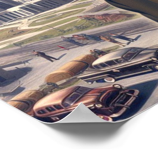 Schattigee militaire pin-up poster (Hoek)