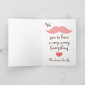 Schattigee Milk Mustache Holiday Feestdagen Kaart (Binnen)