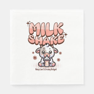 Schattigee milkshake minnaar klein kalf bevroren j servet