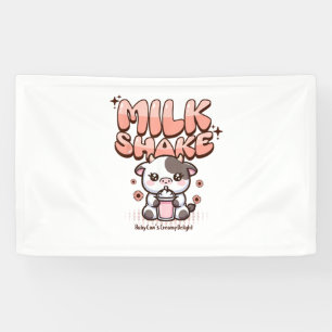 Schattigee milkshake minnaar klein kalf bevroren j spandoek