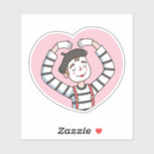 Schattigee Mime Love Pose Doodle Sticker (Vel)