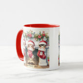 Schattigee Mimi Kerst Mok met kleinkinderen namen (Voorkant links)