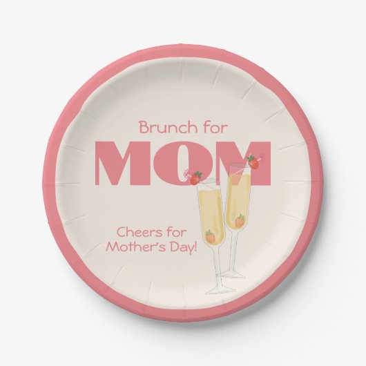 Schattigee Mimosas Moederdag Papieren Bordje (Voorkant)