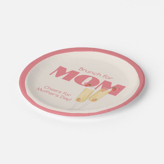 Schattigee Mimosas Moederdag Papieren Bordje (Gekanteld)