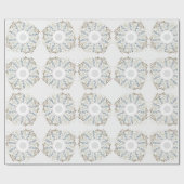 Schattigee mini bloemenkrans cadeaupapier (Vlak)