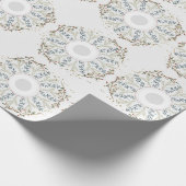 Schattigee mini bloemenkrans cadeaupapier (Hoek)