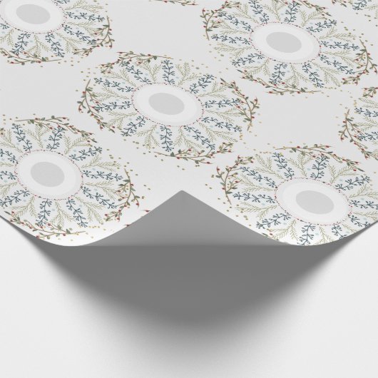 Schattigee mini bloemenkrans cadeaupapier (Hoek)