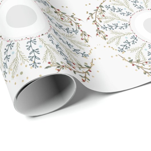 Schattigee mini bloemenkrans cadeaupapier (Rol Hoek)