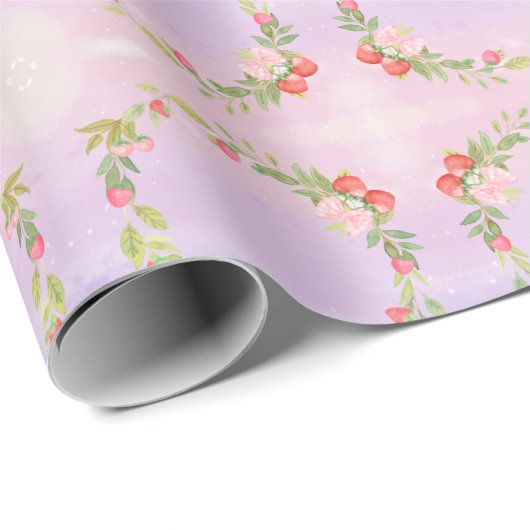 Schattigee mini-bloemenkrans cadeaupapier (Rol Hoek)