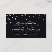 SCHATTIGEE mini confetti glanzend zilveren folie v Visitekaartje (Achterkant)