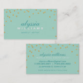 SCHATTIGEE mini confetti goud sparkly glitter mint Visitekaartje (Voorkant / Achterkant)