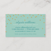 SCHATTIGEE mini confetti goud sparkly glitter mint Visitekaartje (Achterkant)