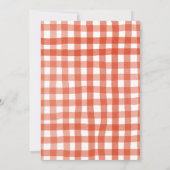 Schattigee Mini Cutie Pie Gingham Herfst Baby show Kaart (Achterkant)