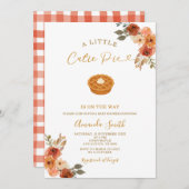 Schattigee Mini Cutie Pie Gingham Herfst Baby show Kaart (Voorkant / Achterkant)