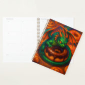 Schattigee Mini Green Dragon & Donut Fantasy Art Planner (Display)