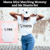Schattigee MINI Mama en Me Harten Bijpassende Set Romper
