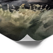 Schattigee miniatuur Schnauzer Dog Art Print Poste (Hoek)