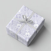 Schattigee Miniatuur Schnauzer in een bloementuin Cadeaupapier