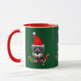 Schattigee miniatuur Schnauzer kerstcadeaus Mok