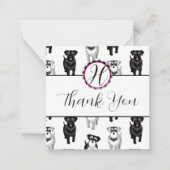 Schattigee miniatuur schnauzers dank u notitiekaartje (Voorkant)