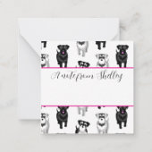 Schattigee miniatuur schnauzers dank u notitiekaartje (Achterkant)