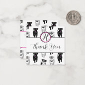 Schattigee miniatuur schnauzers dank u notitiekaartje (Voorkant / Achterkant in situ)