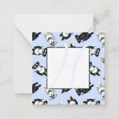 Schattigee miniatuur schnauzers dank u notitiekaartje (Achterkant)