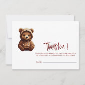 Schattigee Minimal Photo Beer-y baby dank u kaart (Voorkant)