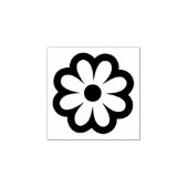 Schattigee minimale eenvoudige Daisy Flower Outlin Rubberstempel (Afrduk)