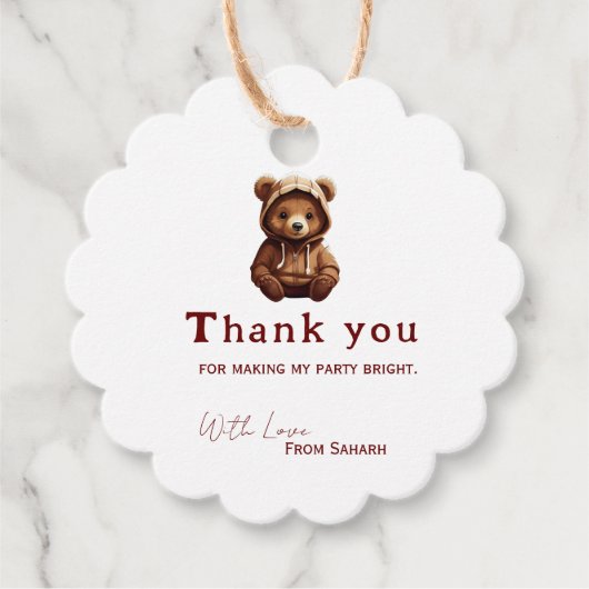 Schattigee minimale foto Beer-y gepersonaliseerde  Bedankjes Labels (Voorkant)