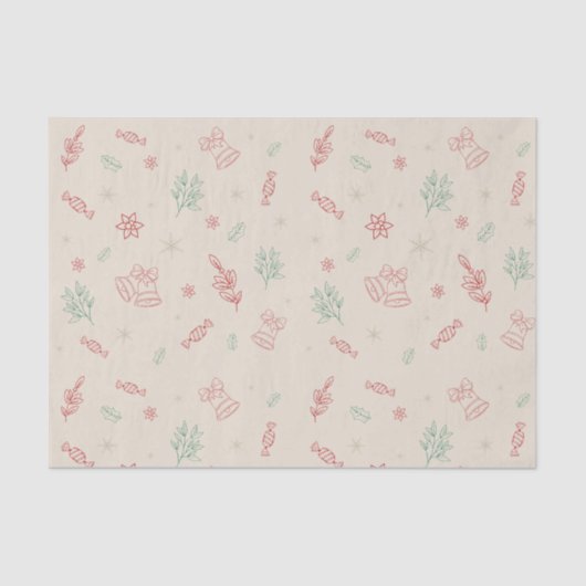 Schattigee minimale kerstelementen tissuepapier (Voorkant)