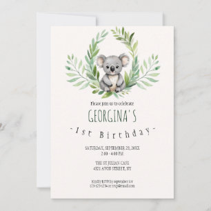 Schattigee minimale Koala Beer Verjaardag Kaart