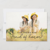 Schattigee minimalist Wil je mijn bruidsmeisje zij Kaart (Voorkant)