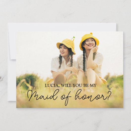 Schattigee minimalist Wil je mijn bruidsmeisje zij Kaart (Voorkant)