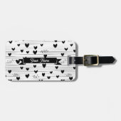 Schattigee minimalistische Abstracte lijn liefde z Bagagelabel (Voorkant horizontaal)