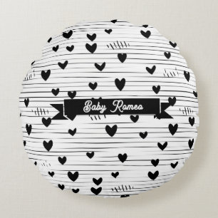 Schattigee minimalistische Abstracte lijn liefde z Rond Kussen