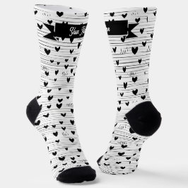Schattigee minimalistische Abstracte lijn liefde z Sokken