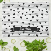 Schattigee minimalistische Abstracte lijn liefde z Theedoek (Gevouwen)