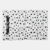 Schattigee minimalistische Abstracte lijn liefde z Theedoek (Horizontaal)