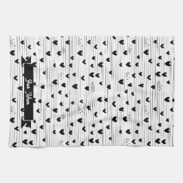 Schattigee minimalistische Abstracte lijn liefde z Theedoek