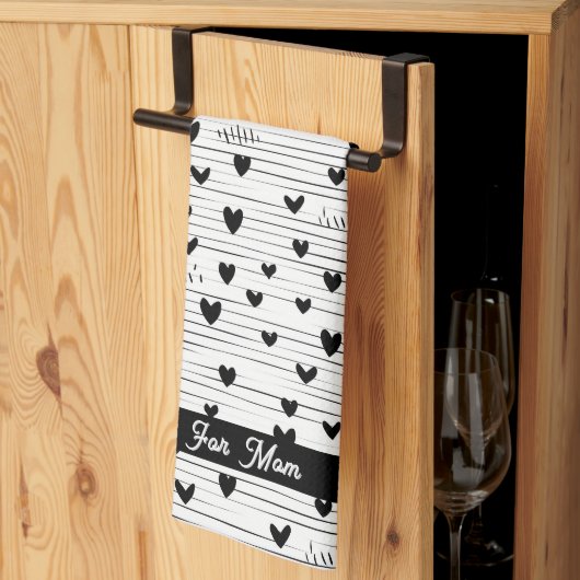 Schattigee minimalistische Abstracte lijn liefde z Theedoek (Derde Gevouwen)