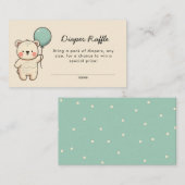 Schattigee minimalistische Bearly Wait Luier Raffl Informatiekaartje (Voorkant / Achterkant)