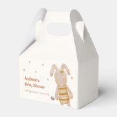 Schattigee minimalistische Boho Bunny Speelgoed Ba Bedankdoosjes (Voorkant Zijde)