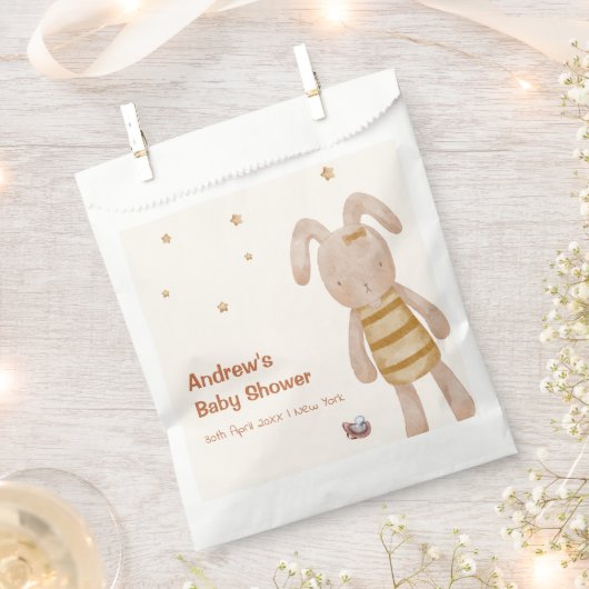 Schattigee minimalistische Boho Bunny Speelgoed Ba Bedankzakje (Geknipt)