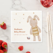 Schattigee minimalistische Boho Bunny Speelgoed Ba Servet (Insitu)