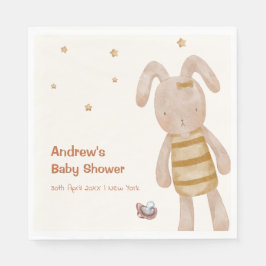 Schattigee minimalistische Boho Bunny Speelgoed Ba Servet