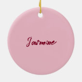 Schattigee minimalistische Bourgondische rode kall Keramisch Ornament (Achterkant)