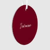 Schattigee minimalistische Bourgondische rode kall Ornament (voorkant)