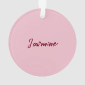 Schattigee minimalistische Bourgondische rode kall Ornament (achterkant)