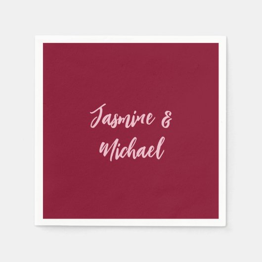 Schattigee minimalistische Bourgondische rode kall Servet (Voorkant)